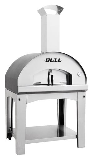 BULL Wood Fired Italian Pizza Oven On Free Standing Cart Extra Large Made in Italy