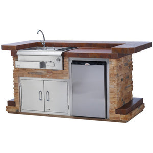 BULL Outdoor Kitchen 76cm Bar Caddy Built in Bar Centre with Sink