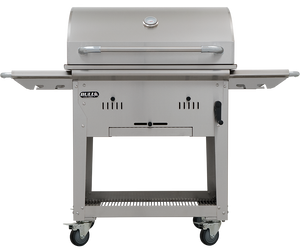 BULL Bison Stainless Steel Charcoal BBQ with Adjustable Charcoal baskets on Cart 88000