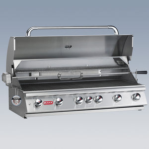 BULL Diablo 6 Burner Built in Propane Gas BBQ Grill Head with Rotisserie and cover