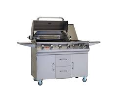 BULL EX DISPLAY 7 Burner natural Gas BBQ With Double Side Burner Cart and Rotisserie