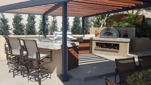 Bull Outdoor Kitchen Wood Fired Built in Italian Pizza Oven Size Options made in Italy