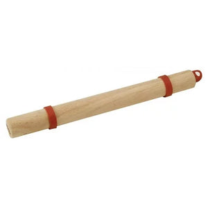 Bull 24222 Hardwood Rolling Pin for Rolling Pizza & Pie Crusts w/ Silicone Rings