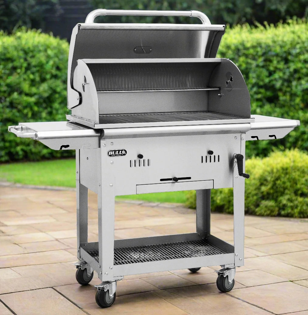 BULL Bison Stainless Steel Charcoal BBQ on Cart 88000