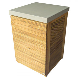 Bali Outdoor Kitchen storage units FSC Acacia wood with Wax Concrete worktop - Small Configuration