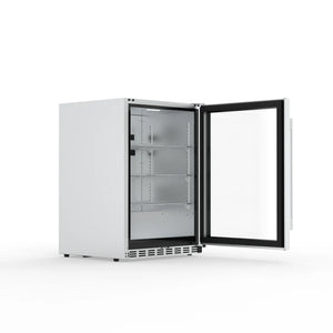 HSK Outdoor Rated Glass door Single undercounter Fridge C-150