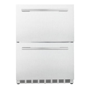 Outdoor Rated Stainless Steel Double Drawer Single Outdoor Fridge D150