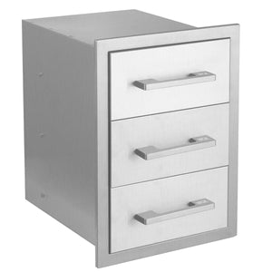 Stainless Steel Built in Triple Drawer Unit for Outdoor Kitchens HCK-HW004