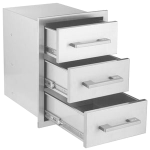 Stainless Steel Built in Triple Drawer Unit for Outdoor Kitchens HCK-HW004