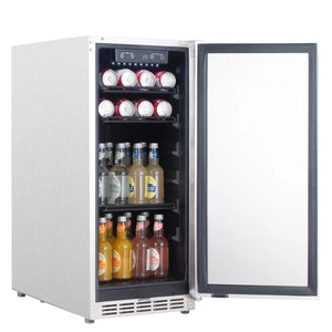 Slimline Outdoor rated Stainless Steel drinks cooler Fridge BC-90