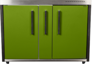 Elfin MO 120A Apple Green Free standing Outdoor Kitchen Cabinet Unit With optional Fridge, sink and Hob