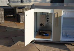 Elfin MO 120A Outdoor Kitchen with Inbuilt Fridge Freezer And Gozney Dome Duel Fuel