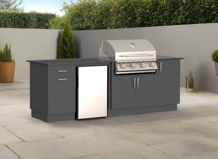 DuraBull Myrtle Beach 8Ft Straight Line Complete Outdoor BBQ Kitchen