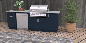 DuraBull Myrtle Beach 8Ft Straight Line Complete Outdoor BBQ Kitchen