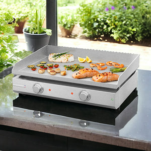 Riviera & Bar PRO STAINLESS STEEL Electric Indoor / Outdoor Flat Bed plancha - Double