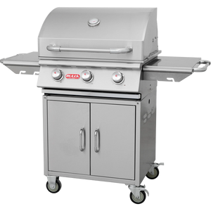 BULL STEER 3 Burner Propane Gas Stainless Steel BBQ with Cart 69101CE