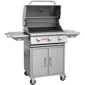 BULL STEER 3 Burner Propane Gas Stainless Steel BBQ with Cart 69101CE