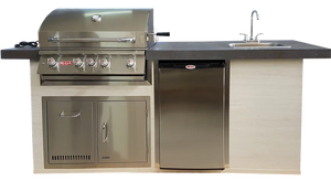 BULL ANGUS 5 Burner Built in Grill Head with Rotisserie 47629CE- Natural GAS (MAINS GAS)