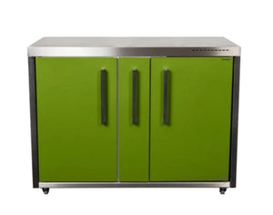 Elfin MO 120A Apple Green Free standing Outdoor Kitchen Cabinet Unit With optional Fridge, sink and Hob