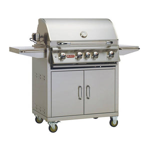 BULL ANGUS 5 Burner Natural Gas BBQ with Cart with Internal LIghts, Rear Rotisserie burner and Rotisserie 44001CE