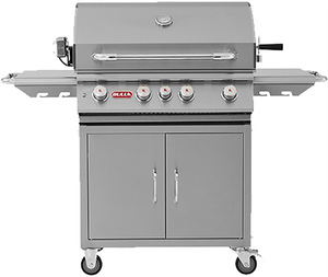 BULL ANGUS 5 Burner Propane Gas BBQ with Cart with internal lights, Rotisserie and Rear Rotisserie Burner 44000CE