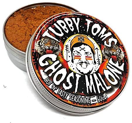 TUBBY TOM'S Ghost Malone - Fiery Ghost Chilli Seasoning 60g Tin