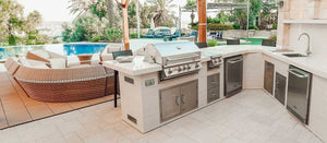 Bull Stainless Steel Outdoor Kitchen Large Built in Pull Out Trash Drawer