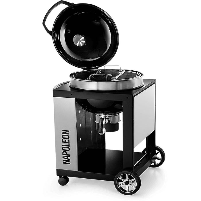 Napoleon Charcoal Pro 22 Kettle BBQ Grill With Cart WIth Free Charcoal PRO22K-CART-2