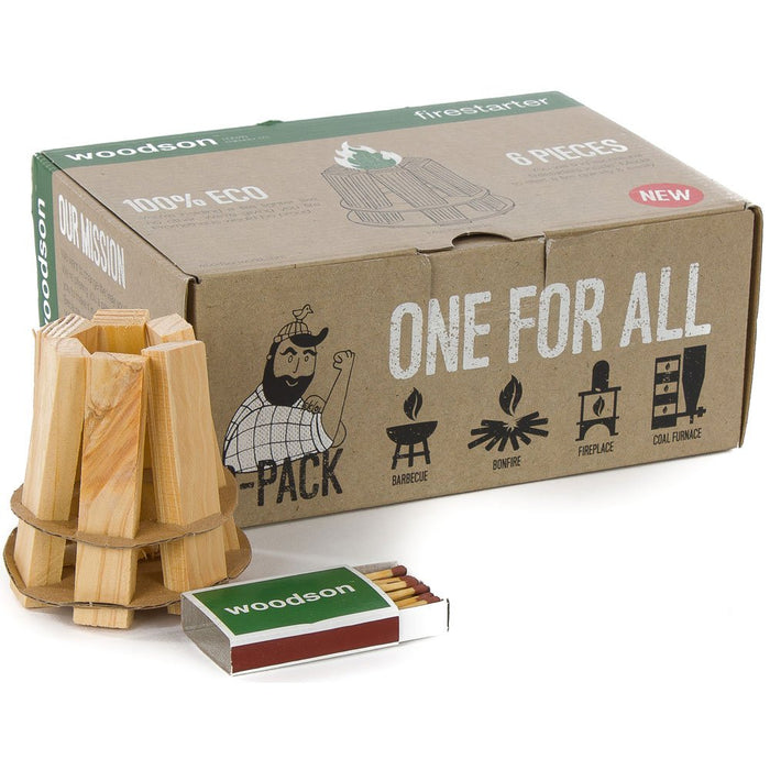 Woodson Natural Eco Firelighters Pack of 6