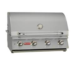 BULL LONESTAR 4 Burner Built in Propane Gas BBQ Grill Head with Internal Lights and Cover