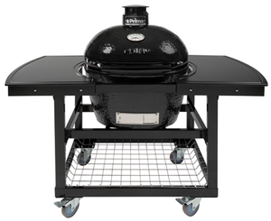 Primo Oval LG300 Ceramic Grill BBQ Cart Model with HDPE Side Shelves  IN STOCK
